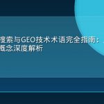 2026年AI搜索与GEO技术术语完全指南：从A到Z的200个关键概念深度解析