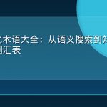 GEO优化术语大全：从语义搜索到知识图谱的完整词汇表