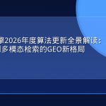 AI搜索引擎2026年度算法更新全景解读：从Deep Research到多模态检索的GEO新格局