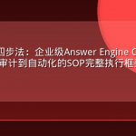 AEO落地四步法：企业级Answer Engine Optimization从内容审计到自动化的SOP完整执行框架