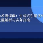 GEO核心术语词典：生成式引擎优化领域关键概念完整解析与实务指南