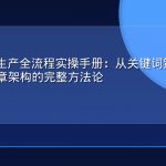 GEO内容生产全流程实操手册：从关键词策略到AI友好型文章架构的完整方法论