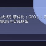 什么是生成式引擎优化（GEO）：定义、原理、发展脉络与实践框架