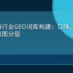 食品饮料行业GEO词库构建：口味、配料与复购的意图分层